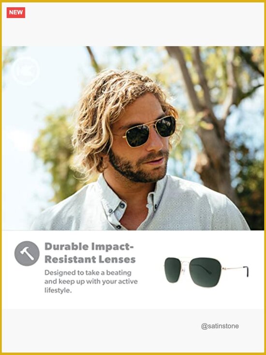 Polarized Aviator Sunglasses with Stainless Steel Frame main image 7